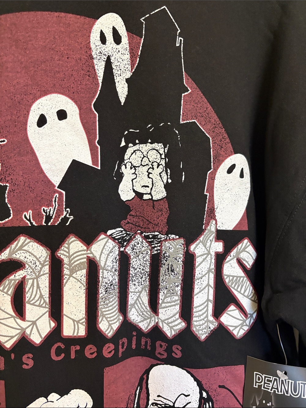 NWT Peanuts 'Season's Creepings' Distressed Vintage Sweatshirt M/L/XL/XXL - Picture 8 of 16